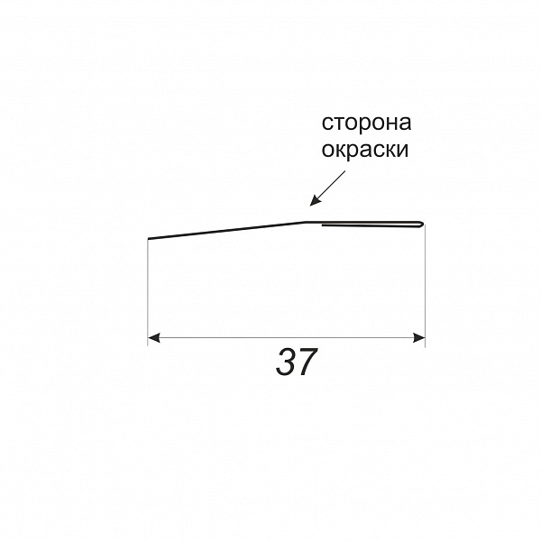 Планка начальная 37*2000 (ПЭ-01-1015-0.45)